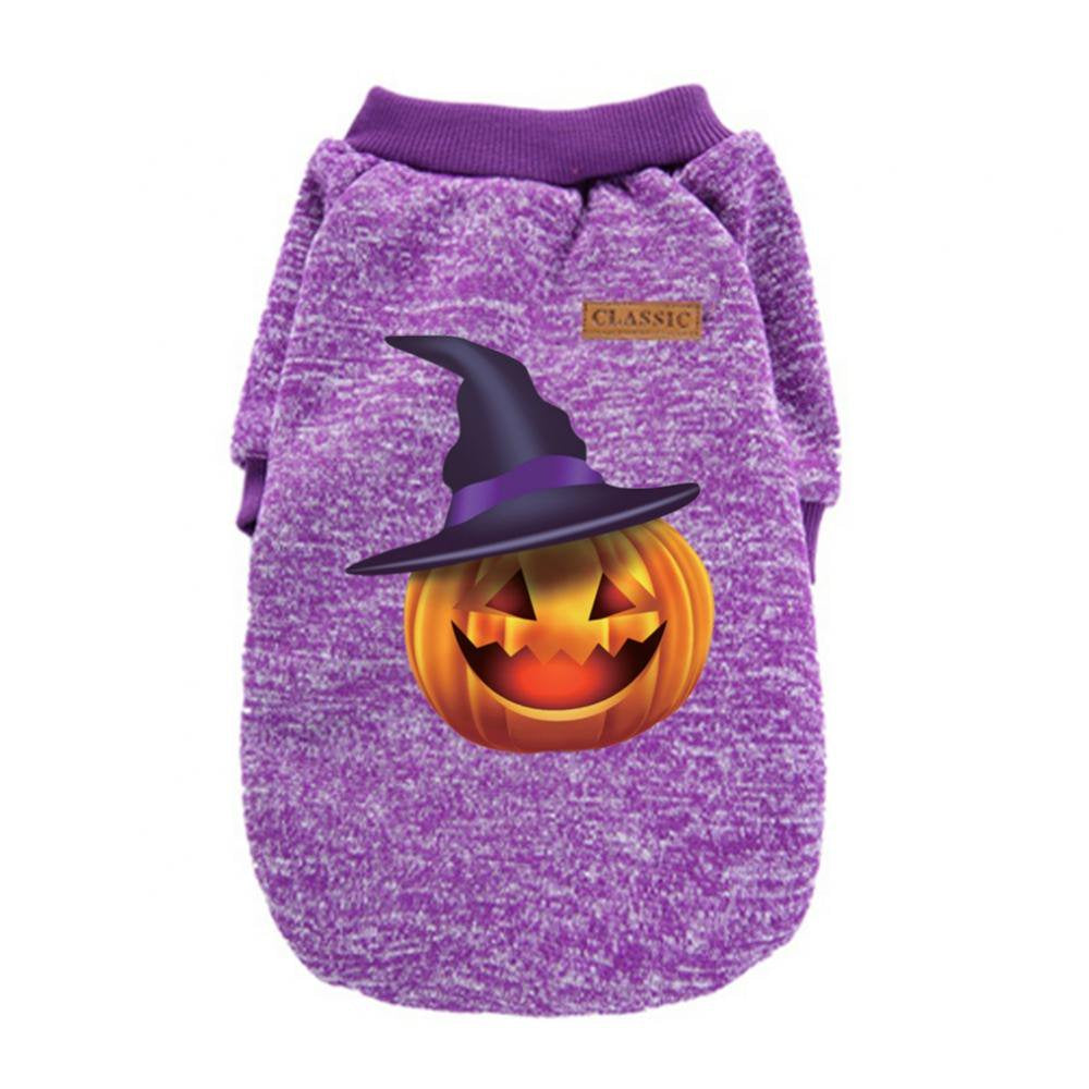 Topumt Pet Clothes the Halloween Cat Dog Sweater, Dog Sweatshirt, Dog Apparel, Pet Sweatshirt Animals & Pet Supplies > Pet Supplies > Dog Supplies > Dog Apparel Topumt L Purple