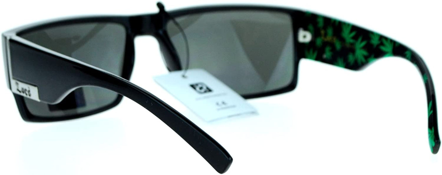 Locs Marijuana Pot Leaf Print Rectangular Mad Dog Sunglasses Green Animals & Pet Supplies > Pet Supplies > Dog Supplies > Dog Apparel Locs