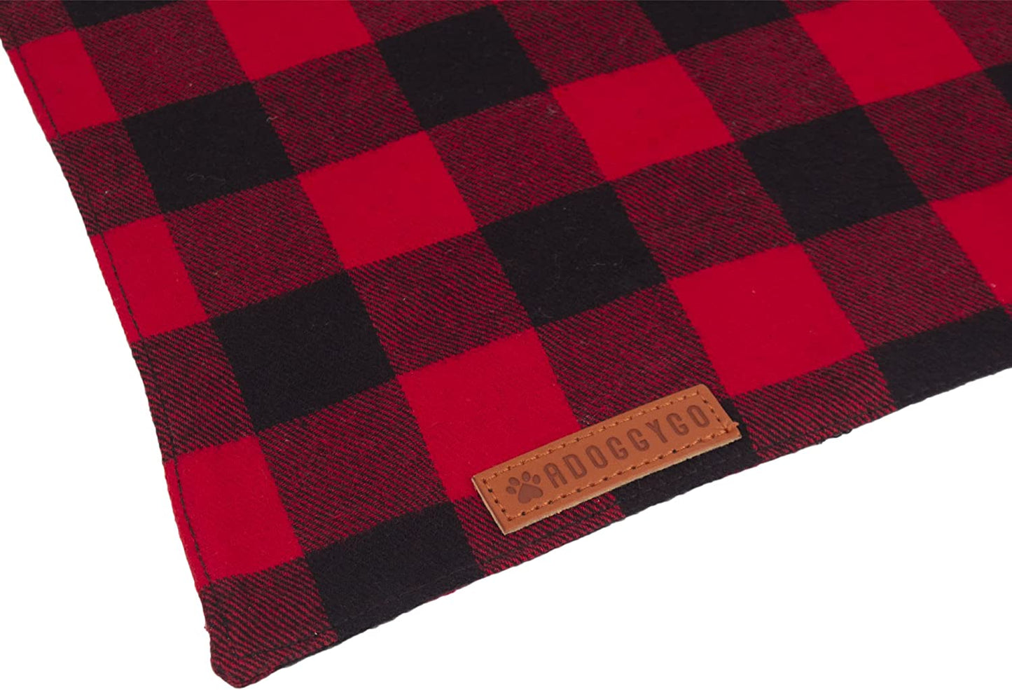 Adoggygo Christmas Dog Bandanas 2 Pack, Premium Cotton Fabric, Multiple Sizes Offered, Red Green Plaid Bandanas for Medium Large Dogs (Large, Xmas) Animals & Pet Supplies > Pet Supplies > Dog Supplies > Dog Apparel ADOGGYGO