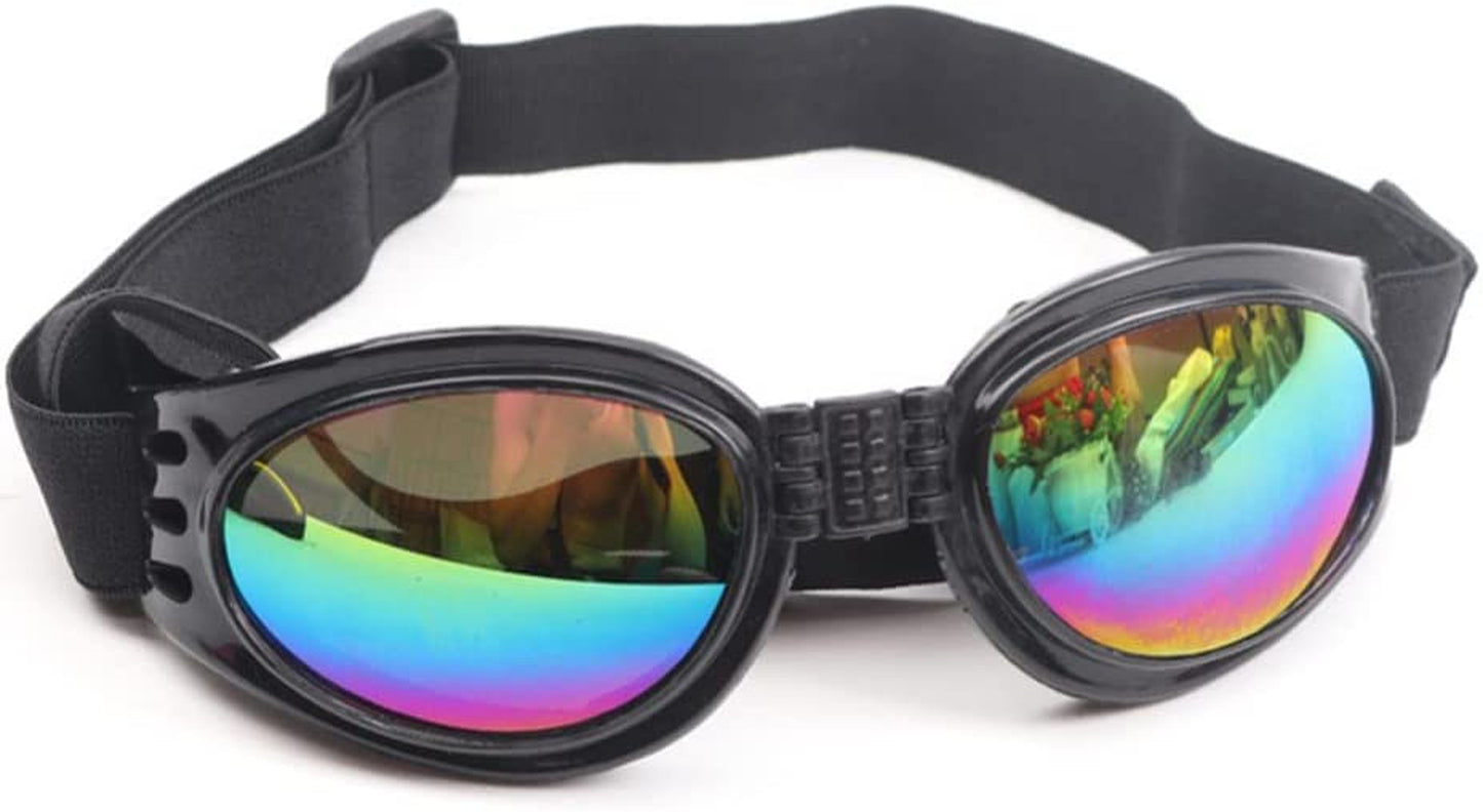 Mekek Pet Dog Sunglasses Summer Windproof Foldable Sunscreen Anti-Uv Goggles Eye Wear UV Protection Doggy Goggles Adjustable Pet Supplies Pink One Size Animals & Pet Supplies > Pet Supplies > Dog Supplies > Dog Apparel Mekek black one size