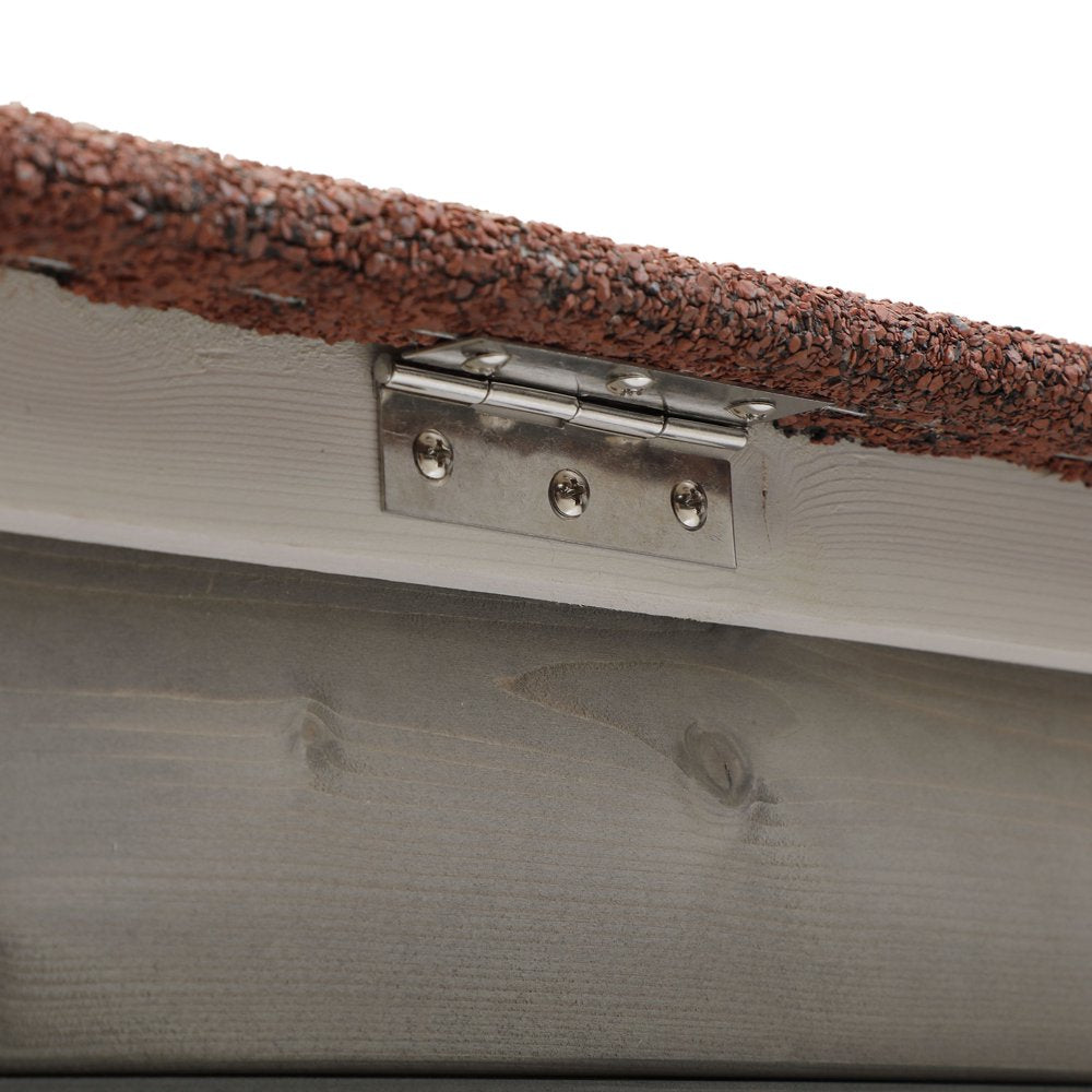 JIRTEMOT 44” Wooden Dog House with Hinges with Openable Asphalt Roof & Removable Floor, Gray Animals & Pet Supplies > Pet Supplies > Dog Supplies > Dog Houses JIRTEMOT