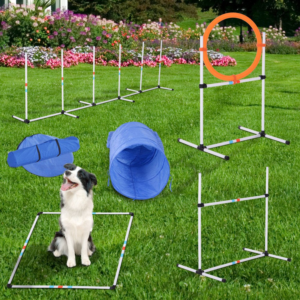 Outdoor Dog Equipment Pet Training Equipment Kit Backyard Starter Course High Jump Hurdle Tunnel Animals & Pet Supplies > Pet Supplies > Dog Supplies > Dog Treadmills Carevas