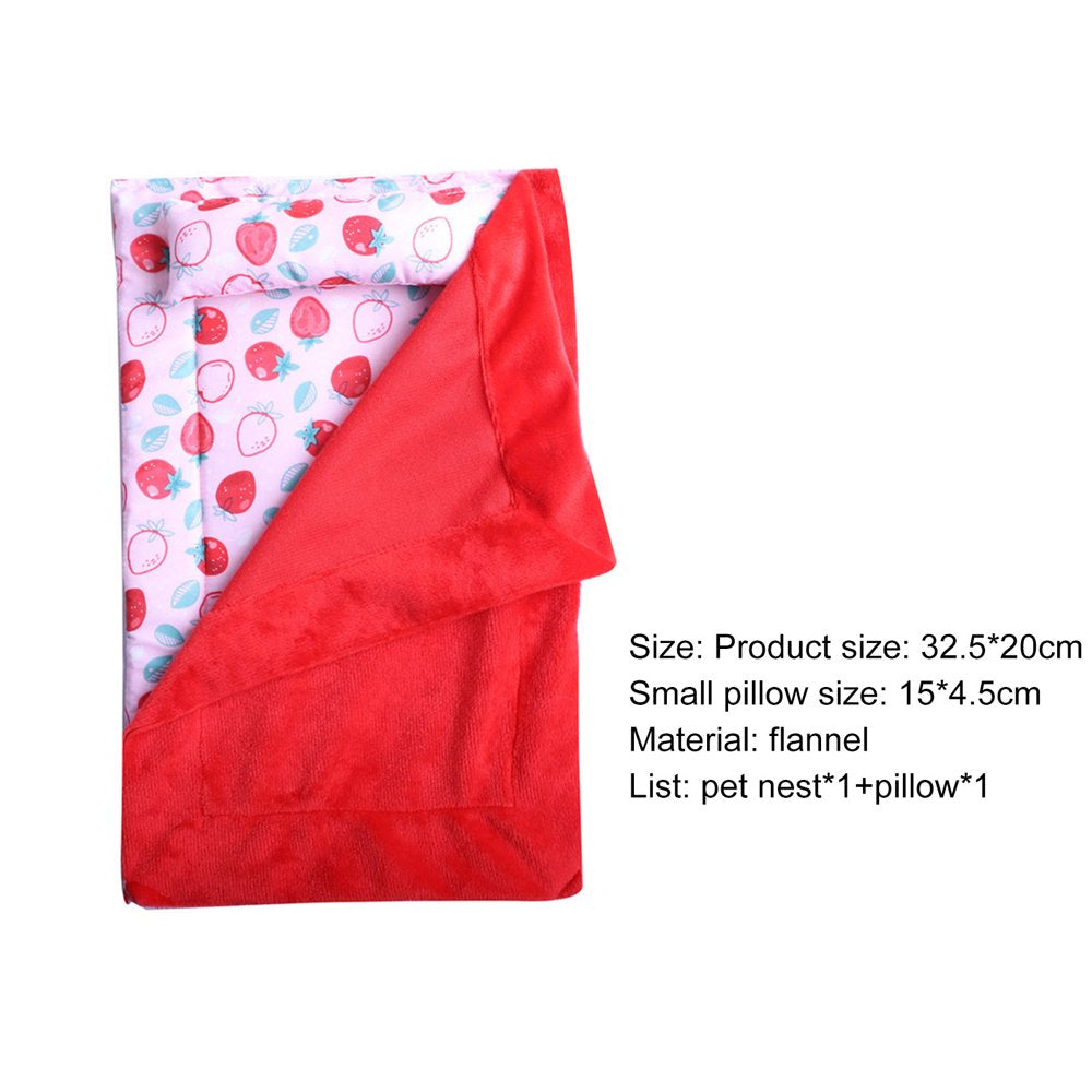 Shulemin 1 Set Reptile Sleeping Cushion with Pillow Hamster Guinea Pig Hideout Bed Bearded Dragon Small Animal Nest Bed Pet Supplies Animals & Pet Supplies > Pet Supplies > Small Animal Supplies > Small Animal Bedding Shulemin