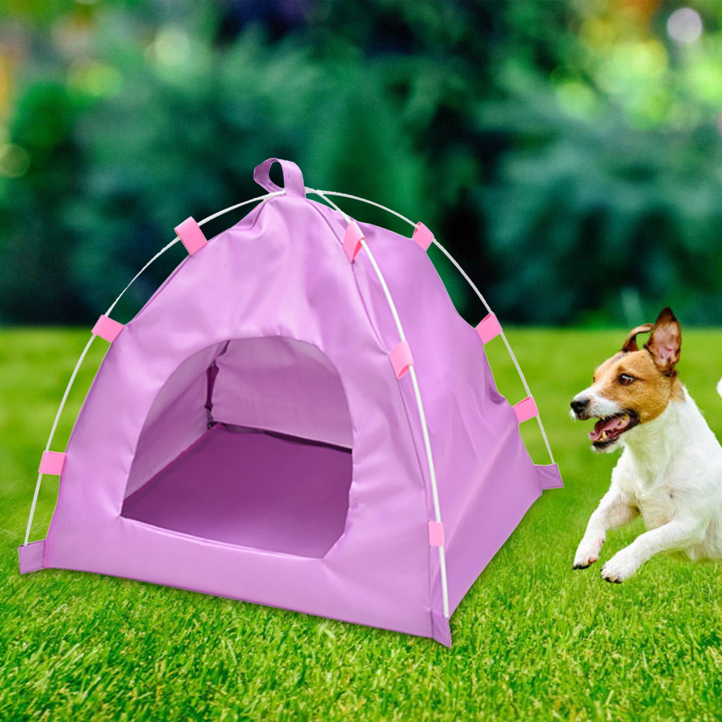 Breathable Washable Pet Puppy Kennel Dog Cat Folding Indoor Outdoor House Bed Animals & Pet Supplies > Pet Supplies > Dog Supplies > Dog Houses Follure Clothing Pink