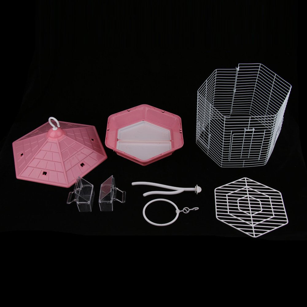 Classic Round/Square Bird Cage with Stand Finch Canary Cockatiel Parakeet Budgie Red Animals & Pet Supplies > Pet Supplies > Bird Supplies > Bird Cages & Stands HOMYL