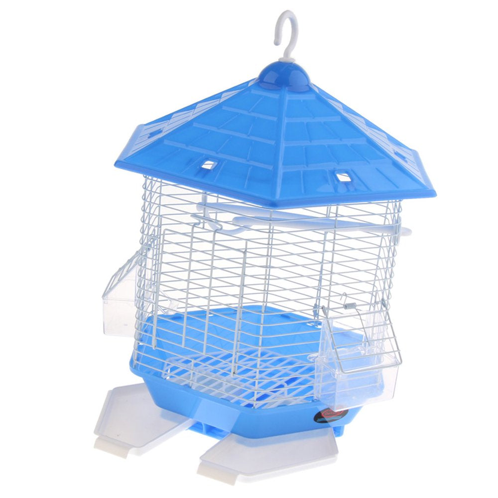 New Bird Cage Parrot Cage with Stand Stick Bird Lover Gift Blue Animals & Pet Supplies > Pet Supplies > Bird Supplies > Bird Cages & Stands SunniMix