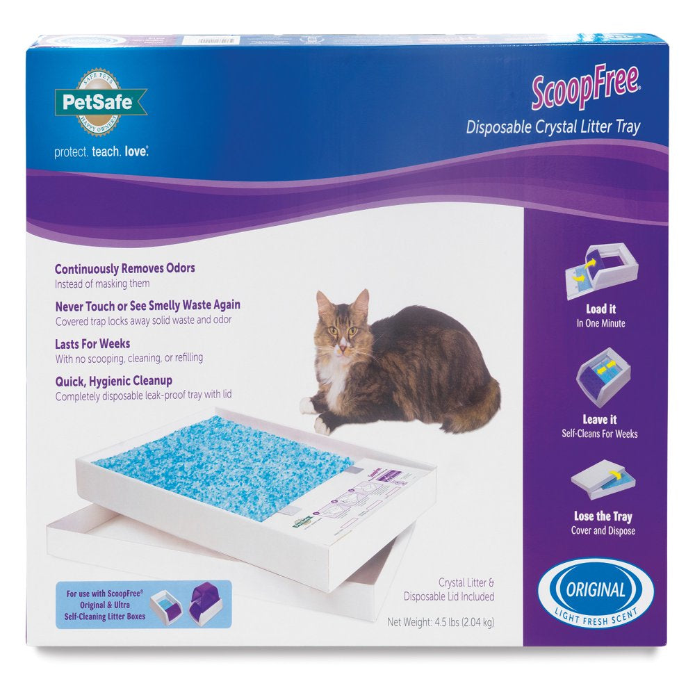 Petsafe Scoopfree Replacement Blue Crystal Litter Tray, 1-Pack Easy Cleanup with Disposable Tray Includes Leak Protection and Low Tracking Litter Animals & Pet Supplies > Pet Supplies > Cat Supplies > Cat Litter Radio Systems Corporation