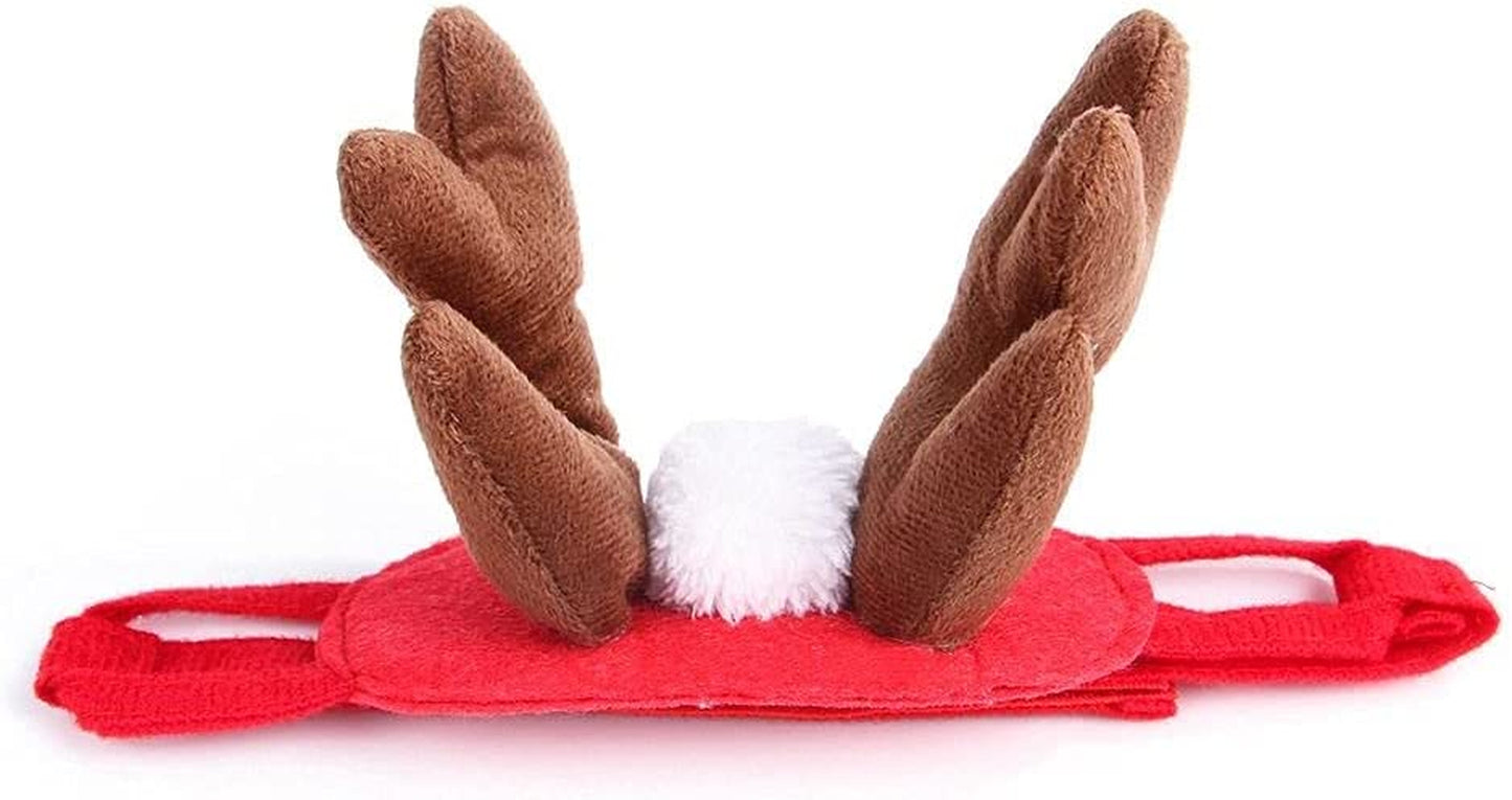Cat Dog Cloak, Santa Claus Christmas Clothes,Puppy Santa Red Scarf Hat Head Funny Christmas Clothes,Costume for Puppy Kitten(Hat&Scarf) Animals & Pet Supplies > Pet Supplies > Dog Supplies > Dog Apparel LIJUCHEN Deer Head Hoop