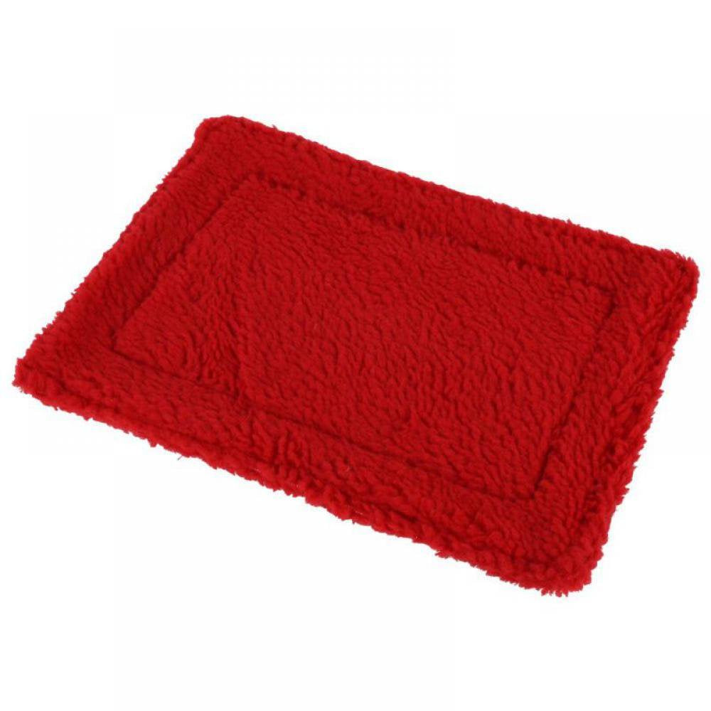 Stibadium Guinea Pig Bed Small Animals Winter Cage Bed Warm Fleece Pad Mat for Bunny, Guinea-Pigs, Ferrets, Hamsters, Chinchillas and Hedgehogs 11.81*7.87" Animals & Pet Supplies > Pet Supplies > Small Animal Supplies > Small Animal Bedding Stibadium Red