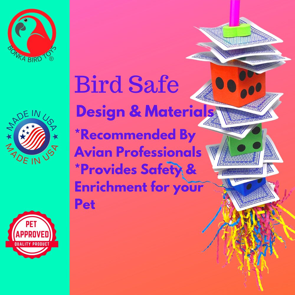 Bonka 1474 Poker Dice Medium-Sized Bird Toy Animals & Pet Supplies > Pet Supplies > Bird Supplies > Bird Toys Bonka Bird Toys