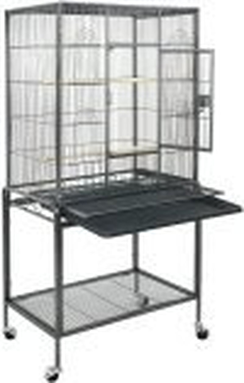 Balyfovin Bird Cage with Stand Wrought Iron Construction 53-Inch Pet Bird Cage Play Top Parrot Cockatiel Cockatoo Parakeet Finches Birdcage Animals & Pet Supplies > Pet Supplies > Bird Supplies > Bird Cages & Stands BalyFovin