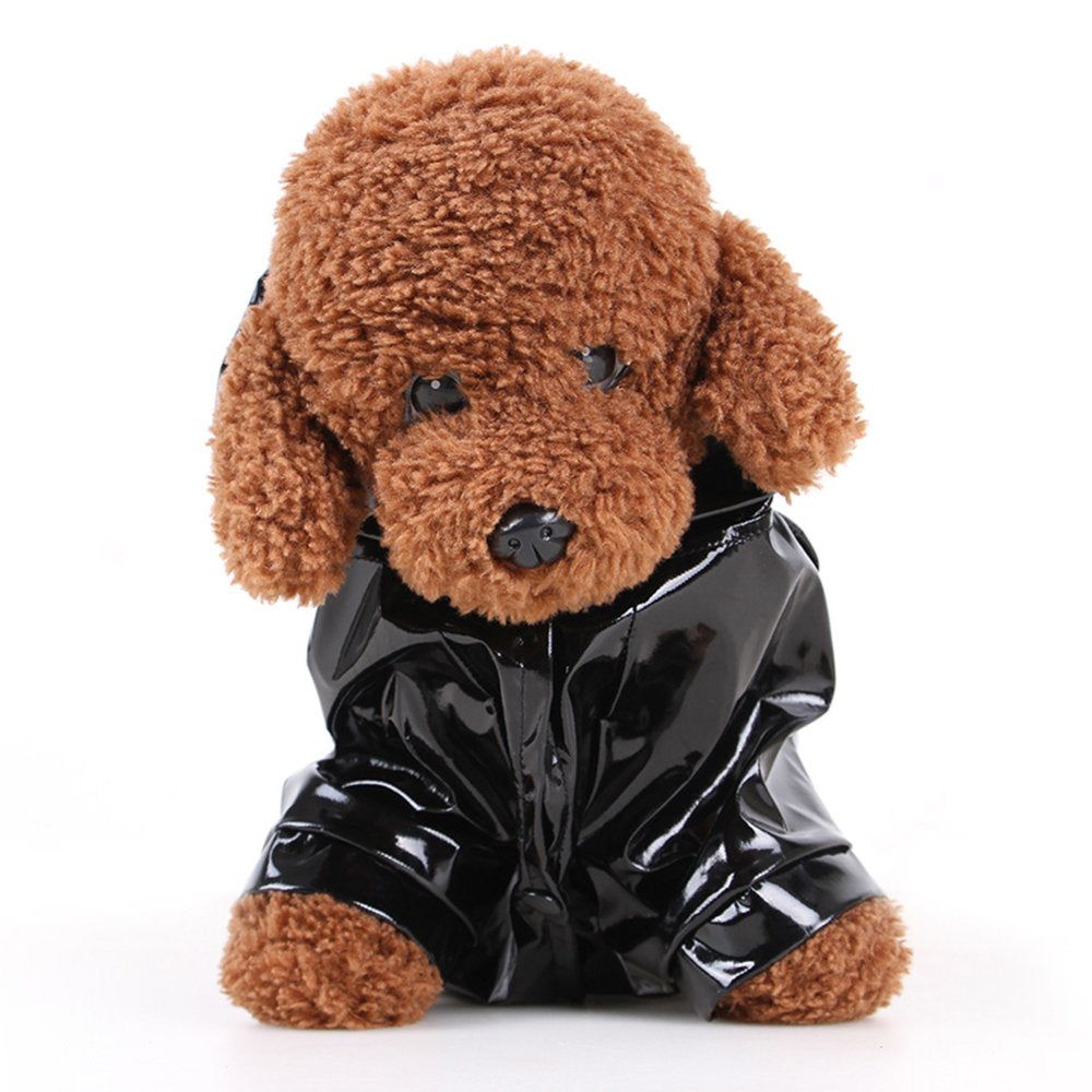 Shulemin Dog Raincoat Poncho Water Proof Clothes with Hood ,Pet Waterproof Jacket Outdoor Costume Apparel,Black Animals & Pet Supplies > Pet Supplies > Dog Supplies > Dog Apparel Shulemin