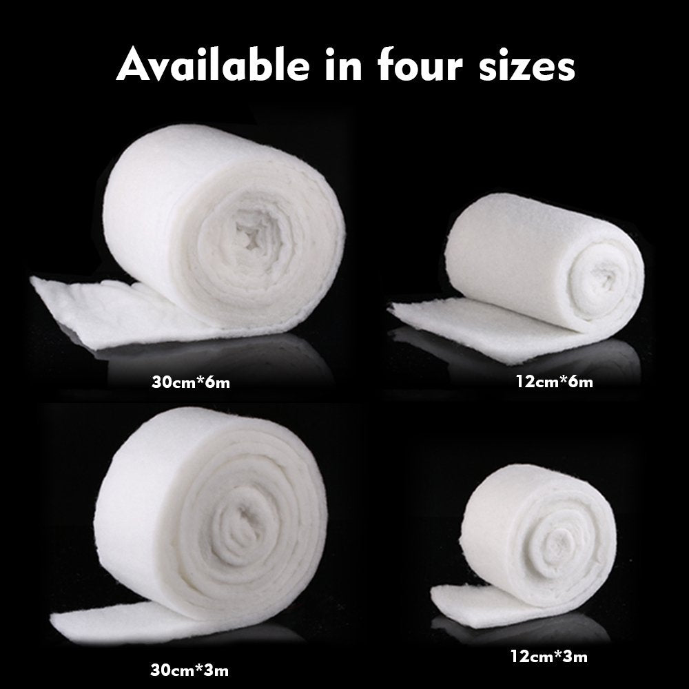 Dcenta Aquarium Filter Pad Filter Media Roll Biochemical Cotton Filter Foam Fish Tank Sponge for Most Filters Fish Tank Water Cleaning Supplies 12Cm*6M Animals & Pet Supplies > Pet Supplies > Fish Supplies > Aquarium Filters Dcenta