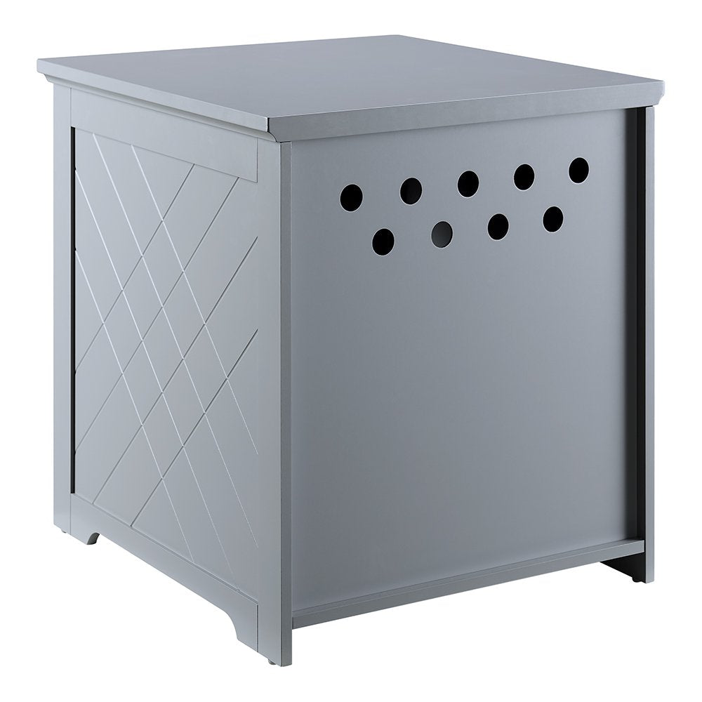 Unipaws Cat Litter Box Enclosure with Mat, Privacy Cat Washroom, Litter Box Hidden, Cat House, Gray Animals & Pet Supplies > Pet Supplies > Cat Supplies > Cat Litter Box Mats Universe Home Inc