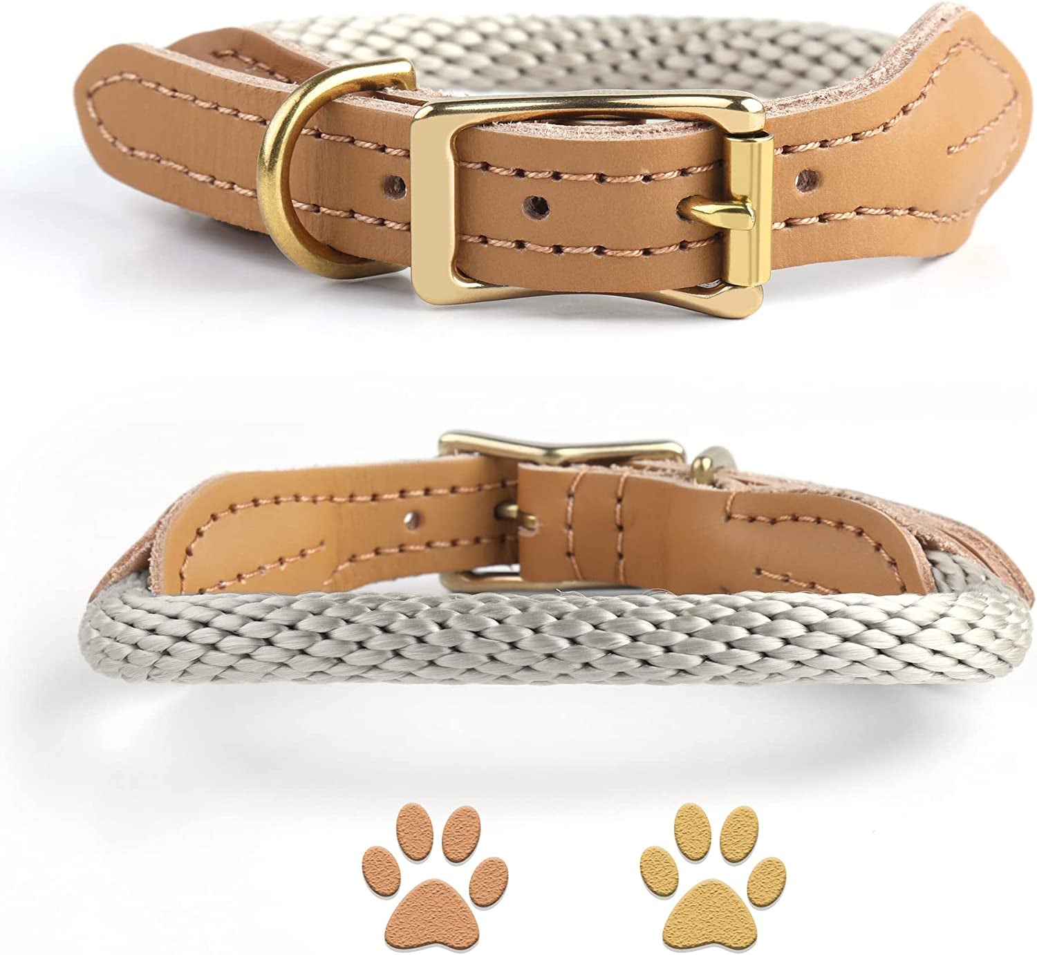 Decorbea Airtag Holder- Airtag Dog Collar Holder(2 Pack)- Dog Airtag Holder in Fashionable Design -PU Leather Pet Collar Case for Apple Airtags Electronics > GPS Accessories > GPS Cases Decorbea Light Brown Dog Collars (Pack of 1) Collar(S/M):11.8"-14.2" 