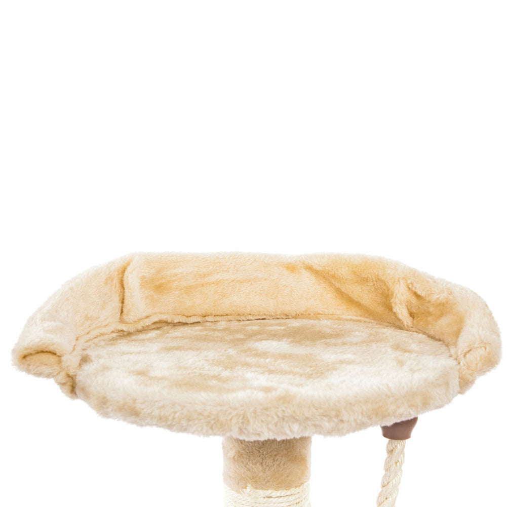 Nitouy 60" Cat Toys Tree Cat Activity Tree Climb Tower Play House Condo Furniture for Small and Medium Cat Beige Animals & Pet Supplies > Pet Supplies > Cat Supplies > Cat Furniture Nitouy