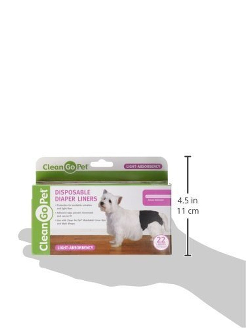 Clean Go Pet Light Disposable Diaper Liner, 22-Pack Animals & Pet Supplies > Pet Supplies > Dog Supplies > Dog Diaper Pads & Liners Clean Go Pet
