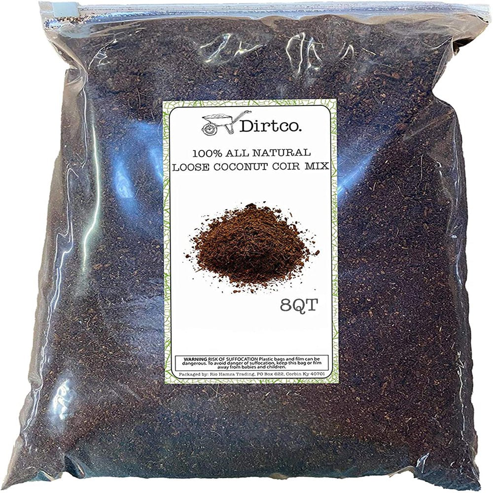 Loose Coconut Coir Mix, Coconut Coir for Gardening, and Reptile Substrate, All Natural, PH Balanced Double Washed Coco Peat - 8Qts Animals & Pet Supplies > Pet Supplies > Reptile & Amphibian Supplies > Reptile & Amphibian Substrates Soil Sunrise