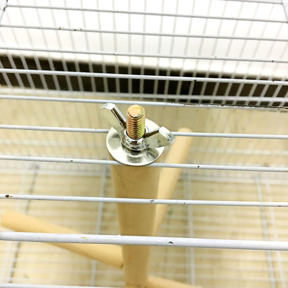 Maxcozy Wooden Parrot Pet Bird Stand Stick Perch for Birds 4 Layer Stages Toys Rotating Ladder Animals & Pet Supplies > Pet Supplies > Bird Supplies > Bird Ladders & Perches Maxcozy