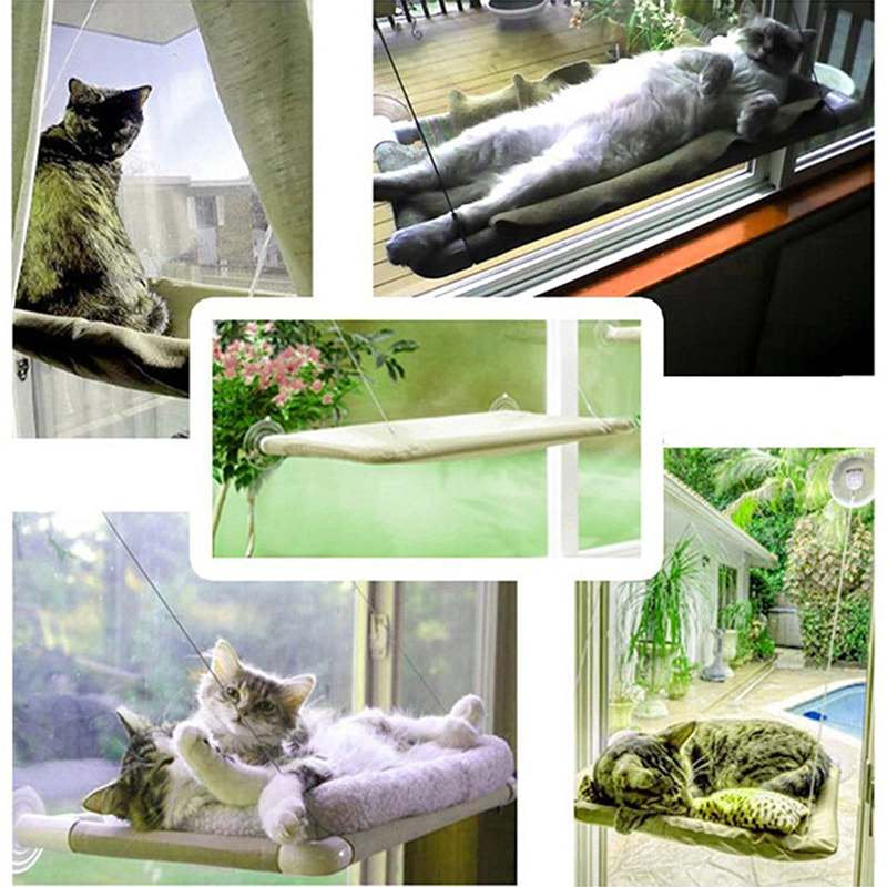 SUPERHOMUSE Pet Cat Sucker Hammock Pet Nest Sunny Seat Window Mounted Cat Bed Animals & Pet Supplies > Pet Supplies > Cat Supplies > Cat Beds SUPERHOMUSE