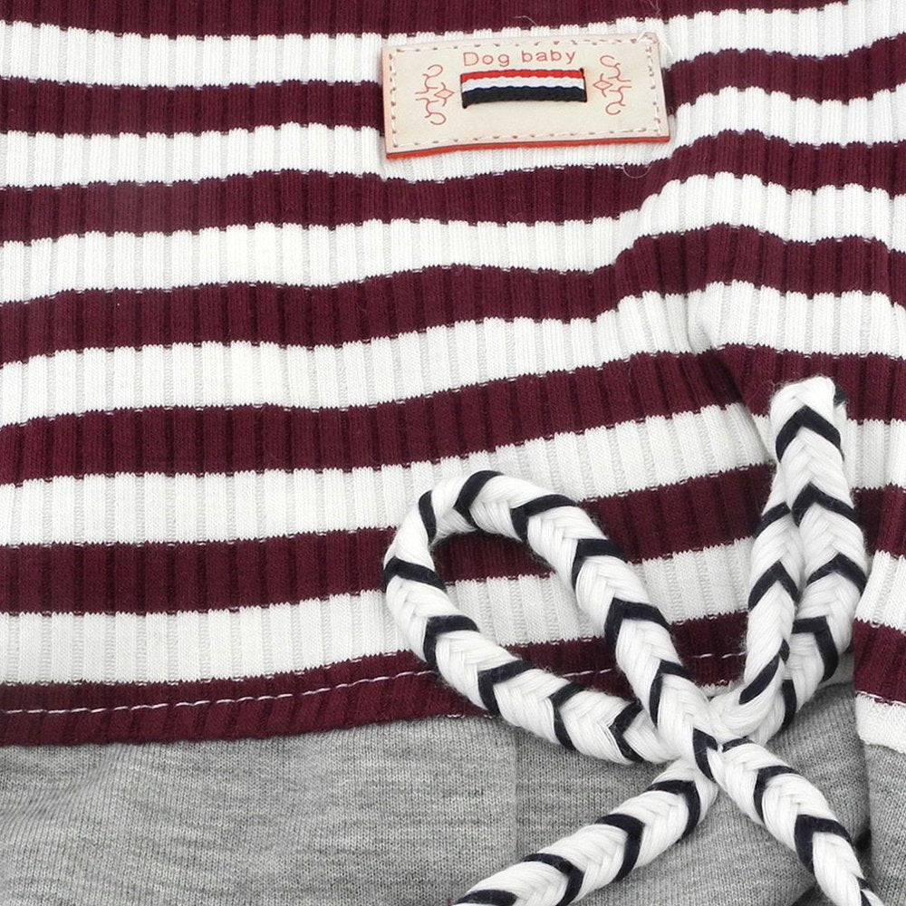 SELMAI Small Dog Stripe Jumpsuit Puppy Pajamas Pjs with Pant Comfy Cotton Pet Clothes Cat Apparel Pyjamas Shirt for Chihuahua Yorkie Boys Animals & Pet Supplies > Pet Supplies > Dog Supplies > Dog Apparel SELMAI