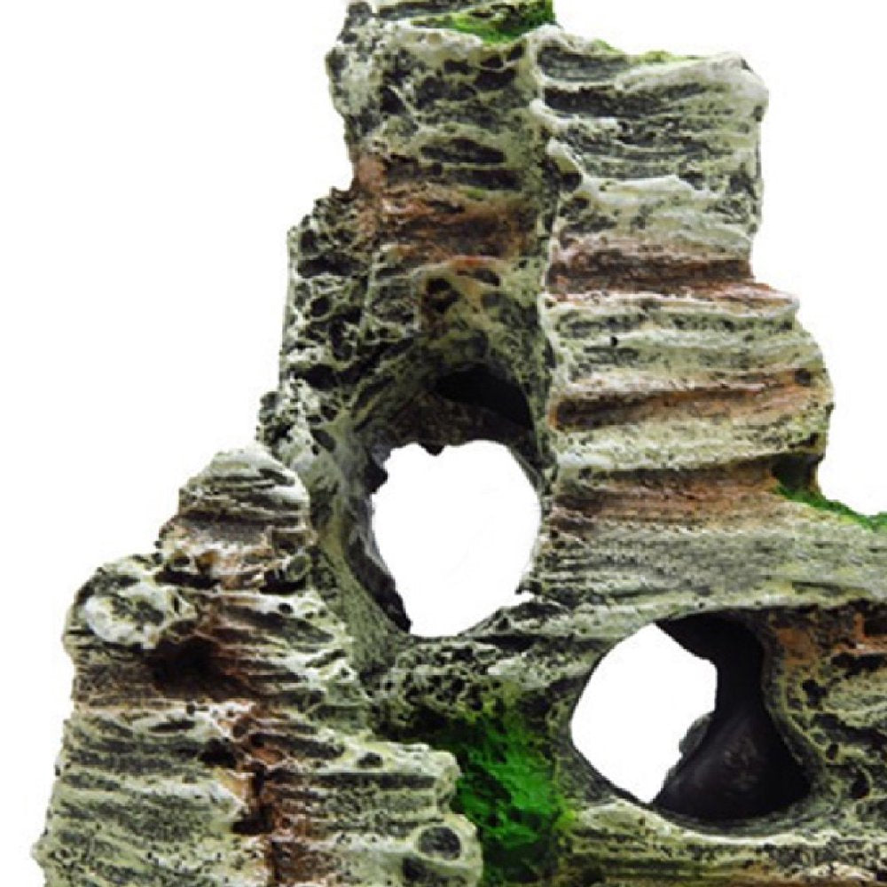 Walbest Mountain View Decor Rockery Landscape Rock Hiding Cave Tree Aquarium Ornament Fish Tank Decoration, 4 Style Animals & Pet Supplies > Pet Supplies > Fish Supplies > Aquarium Decor Walbest
