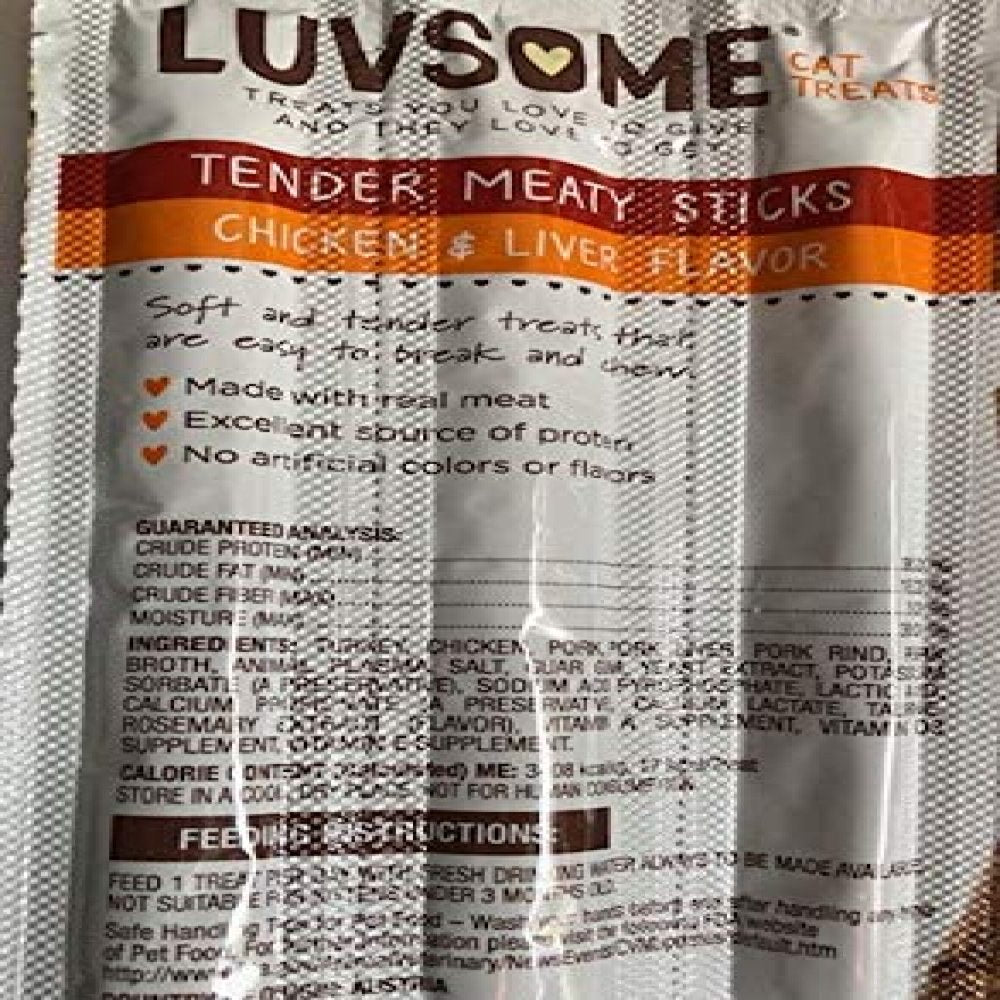 Lakeyen Cat Treat Tender Meaty Sticks Chicken & Liver Flavor 1-Pack 5-Individually Wrapped Sticks Animals & Pet Supplies > Pet Supplies > Cat Supplies > Cat Treats LAKeyen