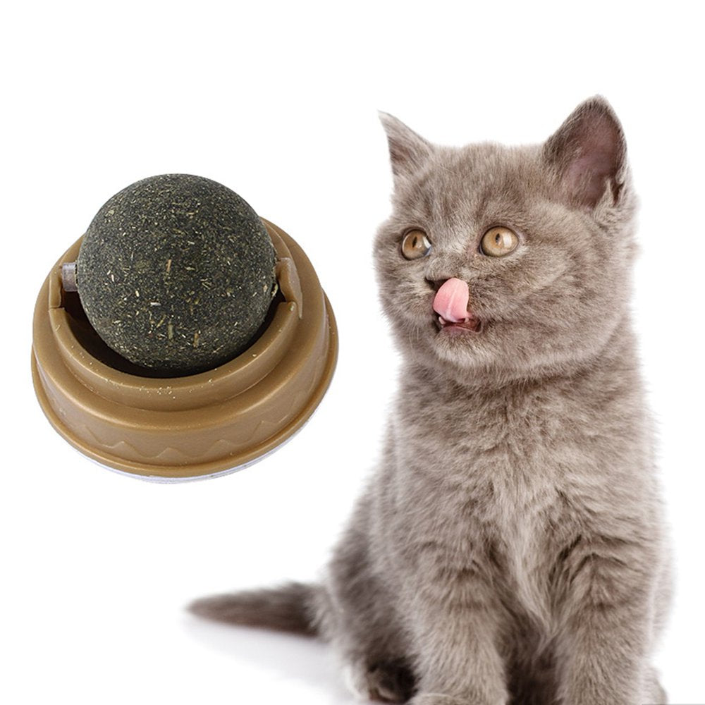 Meishangle Cat Wall Treats Remove Hairball Dental Care Great Catnip Wall Ball Edible Kitty Toys Animals & Pet Supplies > Pet Supplies > Cat Supplies > Cat Treats Meishangle