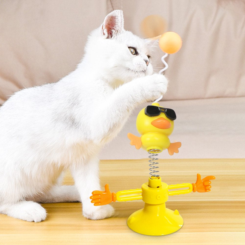 Homelove Cat Toys for Indoor Cats,Interactive Kitten Toys,Rotating Spring Bird with Suction Cup Base and Teaser Ball,Turntable Cat Teaser Toys, Improve Cat Intelligence and Relieve Anxiety,Yellow Animals & Pet Supplies > Pet Supplies > Cat Supplies > Cat Toys Guangzhou Yuchan Trading Co., Ltd