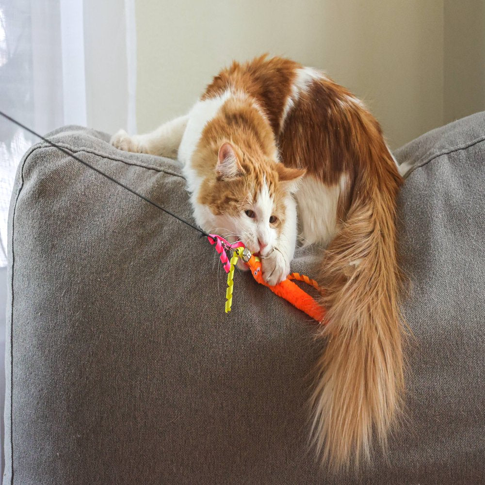 Vibrant Life Expandable Worm Teaser Wand Cat Toy Animals & Pet Supplies > Pet Supplies > Cat Supplies > Cat Toys Multipet