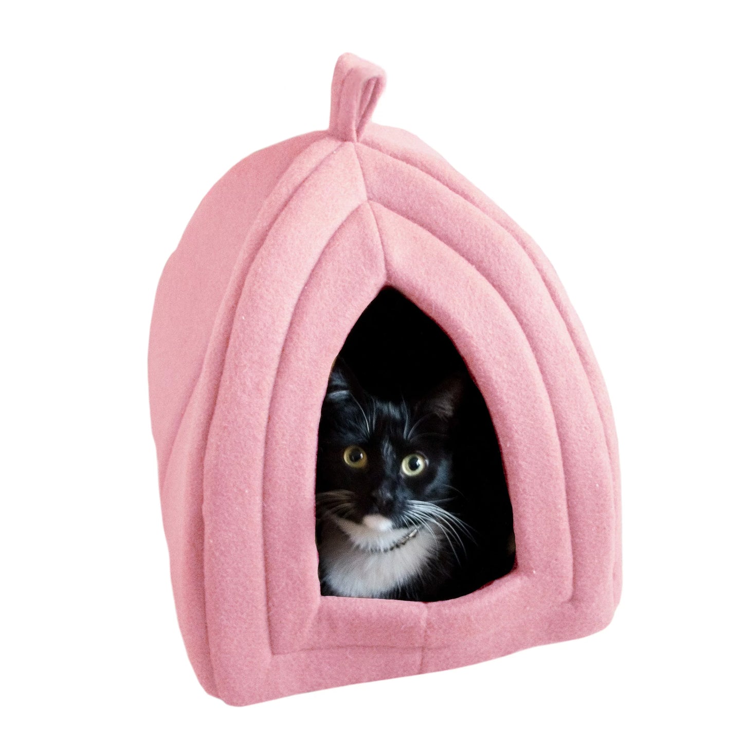 PETMAKER House Beds for Indoor Cats with Removable Foam Cushion Pet Tent for Kittens or Small Dogs up to 16 Lbs Animals & Pet Supplies > Pet Supplies > Cat Supplies > Cat Beds Trademark Global LLC Pink