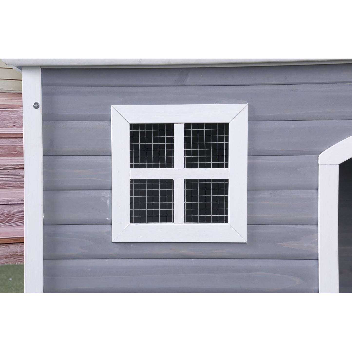 Furniture of America Halley Contemporary Open Terrace 2 Tone Dog House Animals & Pet Supplies > Pet Supplies > Dog Supplies > Dog Houses Enitial Lab
