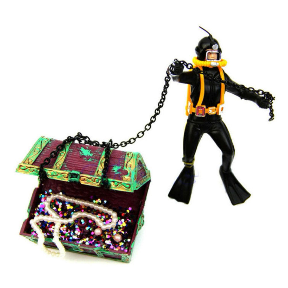 Treasure Finder Shape Aquarium Decoration Fish Tank Diver Floating Ornaments Home Decor Animals & Pet Supplies > Pet Supplies > Fish Supplies > Aquarium Decor MaRainbow