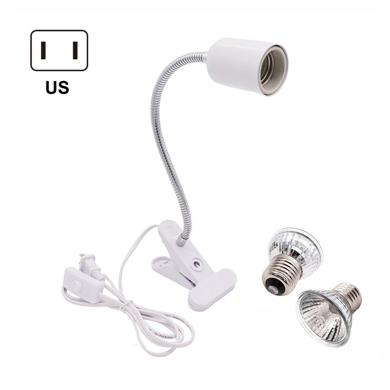 Stamens Turtle Lamp Lighting with Light Clamp Practical Reptile Supplies Backlight Heat Lamp for Lizard Amphibians(European Black) Animals & Pet Supplies > Pet Supplies > Reptile & Amphibian Supplies > Reptile & Amphibian Habitat Heating & Lighting Stamens American White