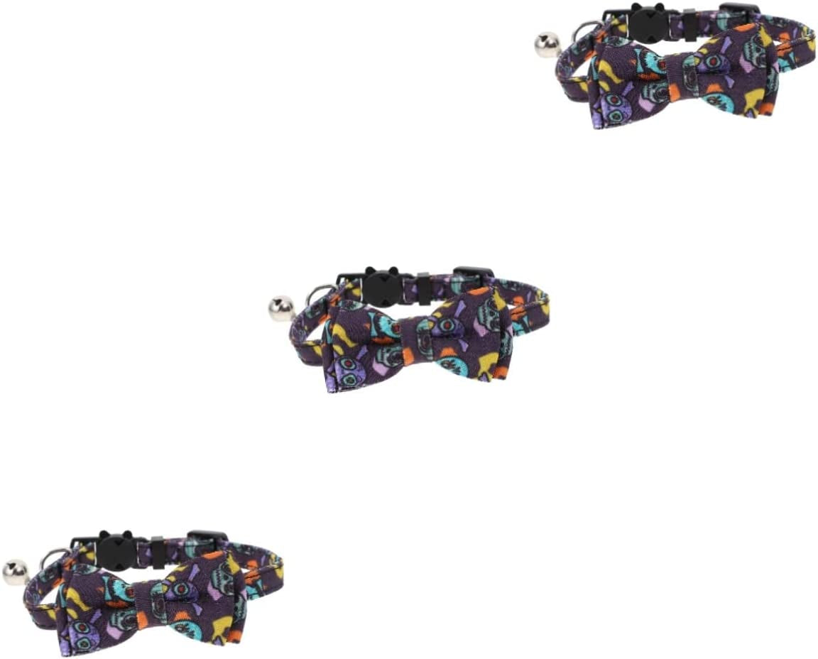 Balacoo 8 Pcs Cat Collar Bandanas for Small Dogs Puppies Collars Puppy Bandana Cat Bandana Collar Bowtie Dog Collar Adjustable Cat Collar Adjustable Decor Adjustable Cat Ties Small Animals Animals & Pet Supplies > Pet Supplies > Dog Supplies > Dog Apparel Balacoo Skeletonx3pcs 28X1X1.5CMx3pcs