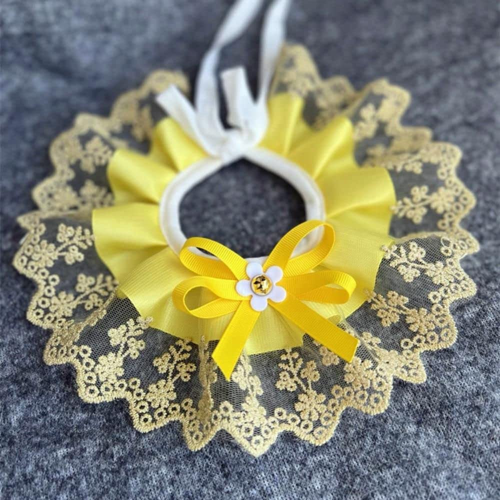 REBABA Pet Bandana Costume, Cat Dog Cute Lace Bowknot Saliva Towel Dog Bib Scarf Kitten Bib Small Dog Cat Dress up Accessories(Xs,Pink) Animals & Pet Supplies > Pet Supplies > Dog Supplies > Dog Apparel REBABA Navy,Red X-Small