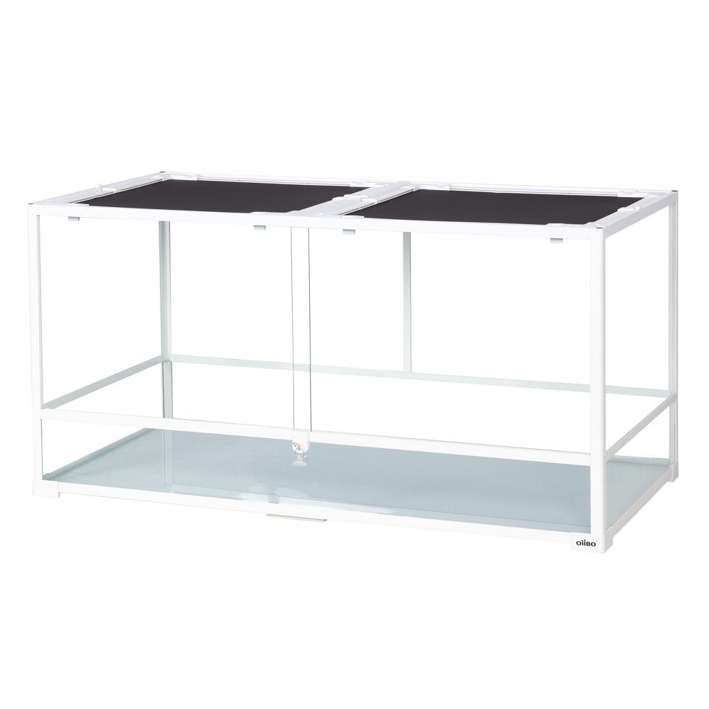 Oiibo Full Glass White Reptile Terrarium 48"X24"X24" Animals & Pet Supplies > Pet Supplies > Reptile & Amphibian Supplies > Reptile & Amphibian Substrates OiiBO