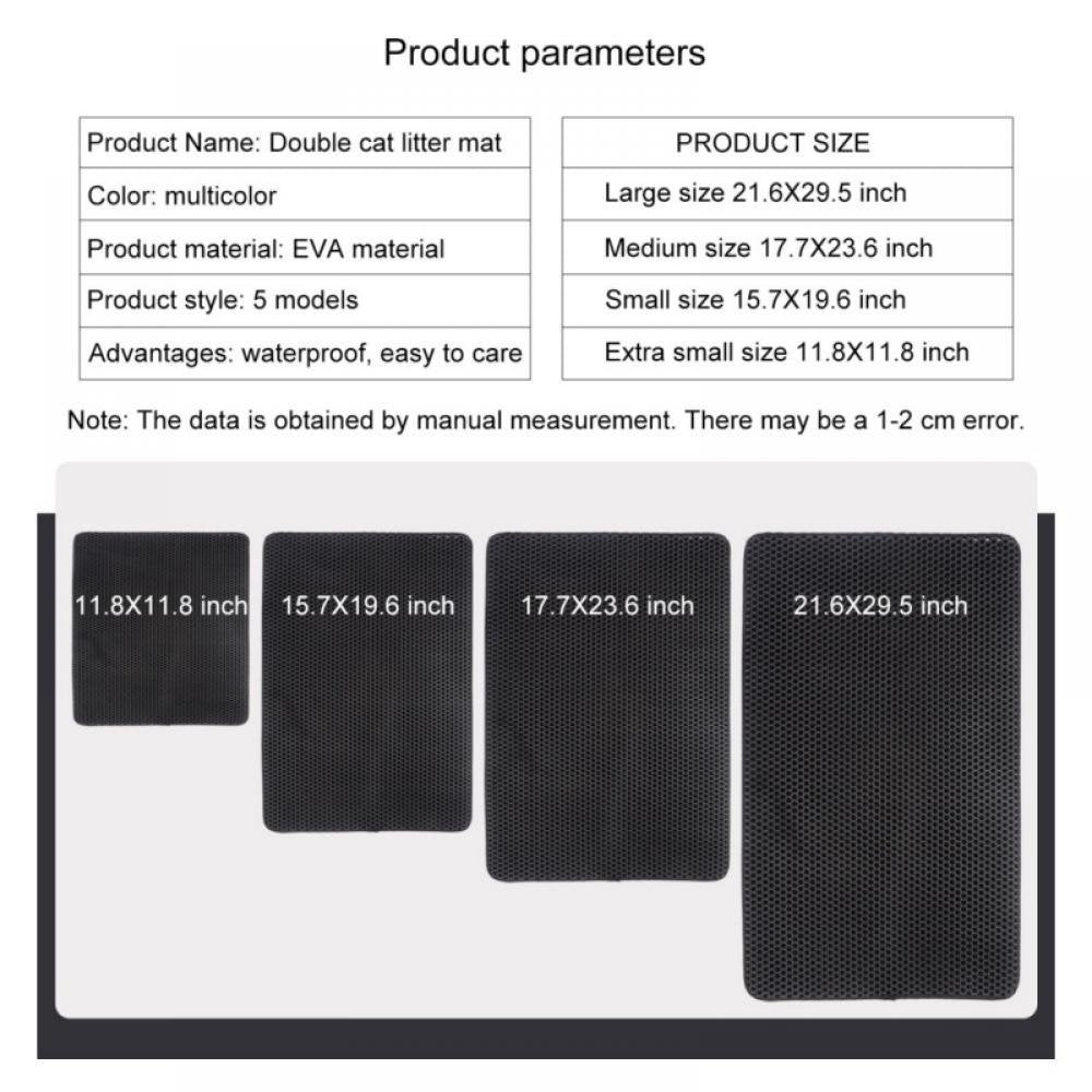 Cat Litter Mat, Litter Box Mat,Honeycomb Double Layer Trapping Litter Mat Design,Waterproof Urine Proof Kitty Litter Mat,Easy Clean Scatter Control(40*50Cm) Sale 7961 Animals & Pet Supplies > Pet Supplies > Cat Supplies > Cat Litter Box Mats Dunmore