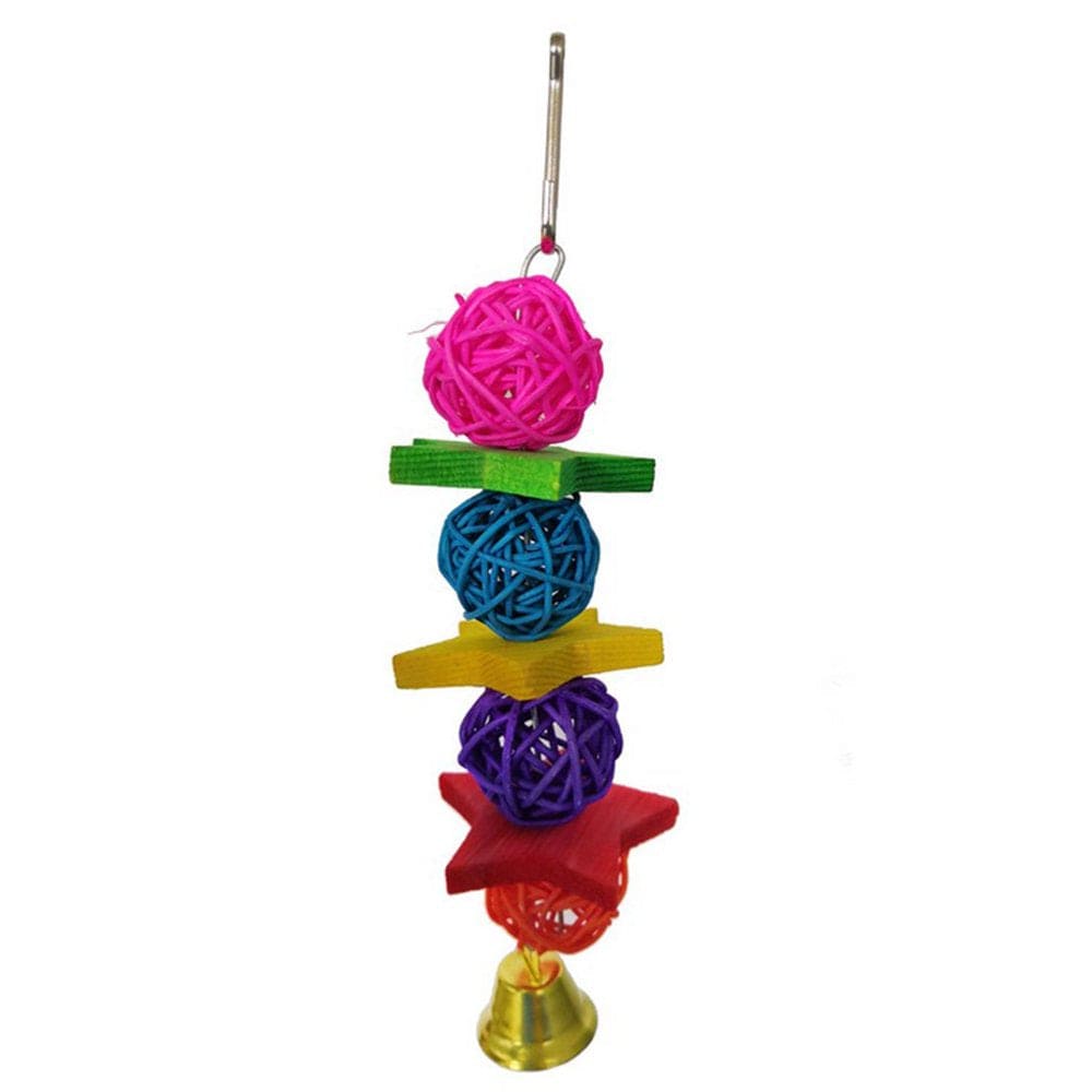 7PCS Bird Toy Kit Chewing Parrot Toys Swing Bells Hanging Bridge Wooden Standing Training Tool Random Color Animals & Pet Supplies > Pet Supplies > Bird Supplies > Bird Toys Jet Pet Discount
