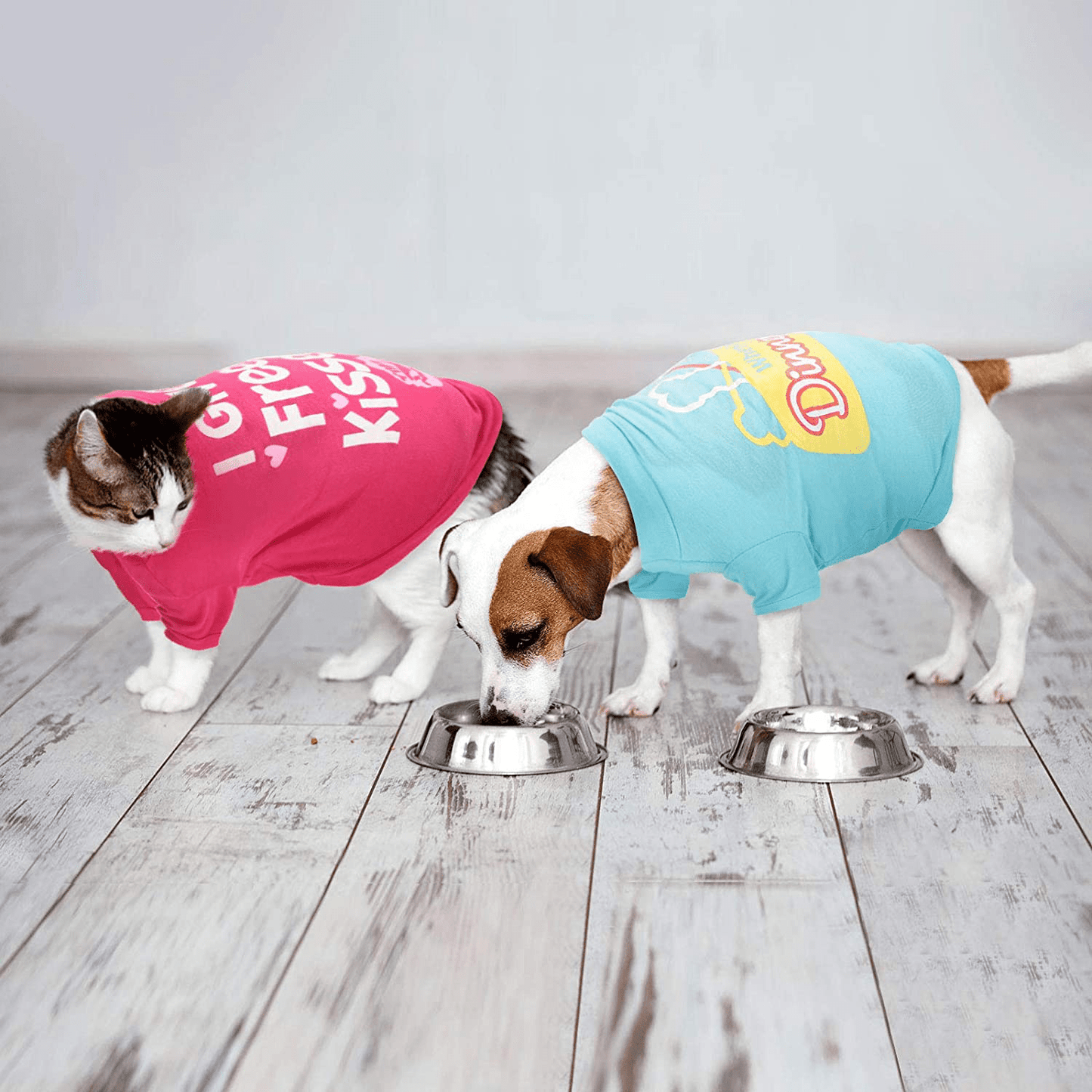 8 Pieces Printed Puppy Dog Shirts Breathable Dog Apparel Soft Puppy Sweatshirt Pet Daily Shirt Colorful Pet Clothing for Dogs and Cats Animals & Pet Supplies > Pet Supplies > Dog Supplies > Dog Apparel Syhood