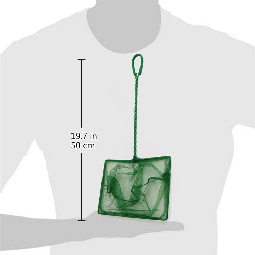 8" Width Green Plastic Coated Handle Fish Shrimp Skimming Net for Betta Aquarium Animals & Pet Supplies > Pet Supplies > Fish Supplies > Aquarium Fish Nets Unique Bargains