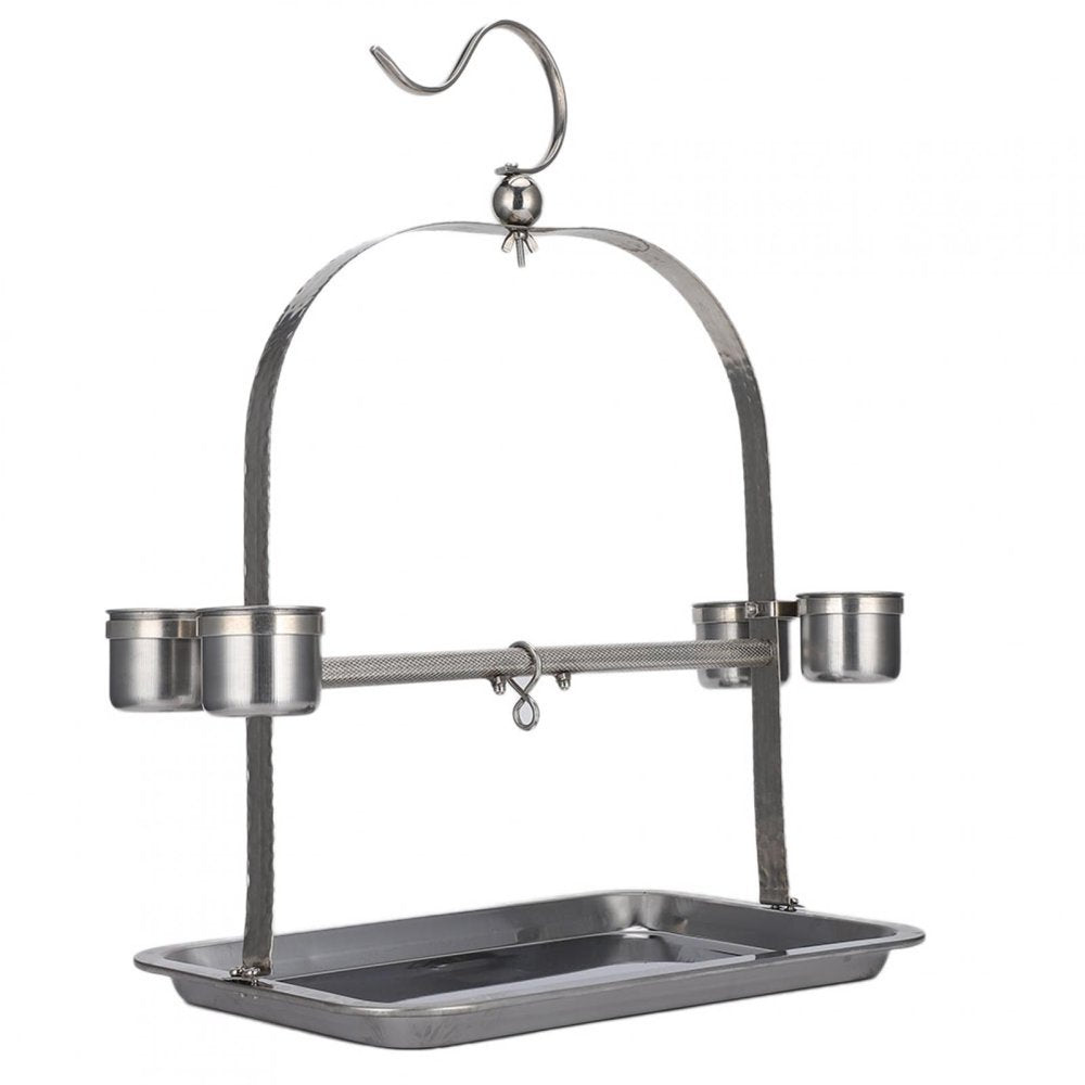 EBTOOLS Stainless Steel Stand Cage Stainless Steel Stand, Bird Stand, Mini Paw Grinding for Cockatoo Parrots Animals & Pet Supplies > Pet Supplies > Bird Supplies > Bird Cages & Stands EBTOOLS