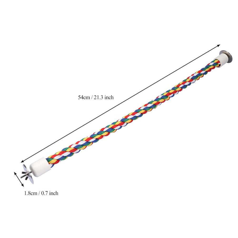 Mgaxyff Bird Rope Perch,Bird Parrot Colorful Cotton Rope Standing Perch Bird Bungee Toy Animals & Pet Supplies > Pet Supplies > Bird Supplies > Bird Toys KOL PET