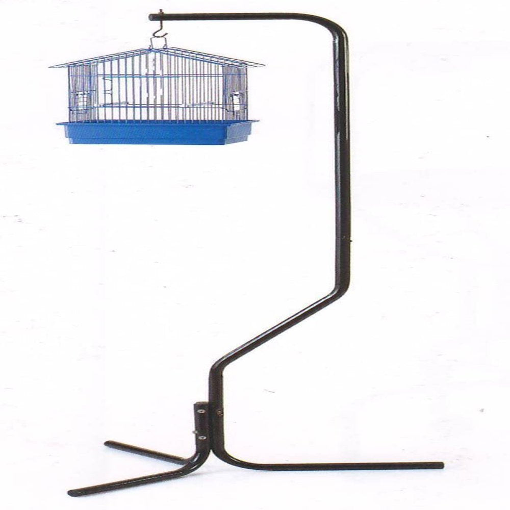 Black Sturdy Tubular Steel Hanging Bird Cage 3 Leg Support Base Stand with Metal Hook Animals & Pet Supplies > Pet Supplies > Bird Supplies > Bird Cages & Stands Mcage