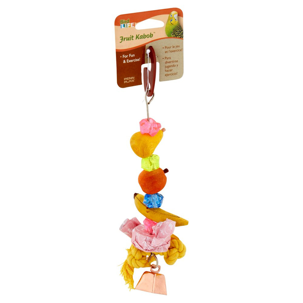Penn-Plax Bird-Life Fruit Kabob Bird Toy with Metal Bell – Medium Animals & Pet Supplies > Pet Supplies > Bird Supplies > Bird Toys Penn-Plax