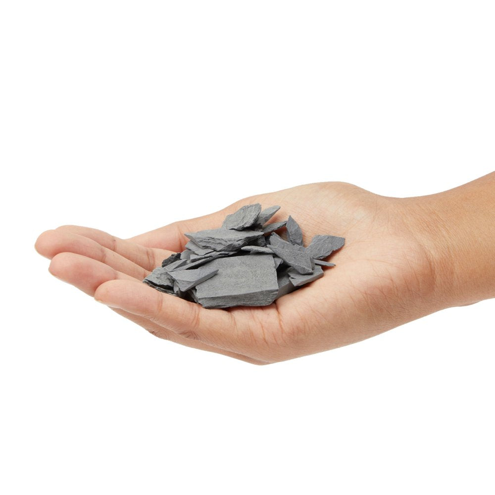 Natural Grey Slate Rocks Stones for Gardening, Aquarium, Landscapes, Reptiles, Terrarium, Pond Accessories, 2 Lb., 0.35-2.75 In. Animals & Pet Supplies > Pet Supplies > Reptile & Amphibian Supplies > Reptile & Amphibian Habitat Accessories Juvo Plus