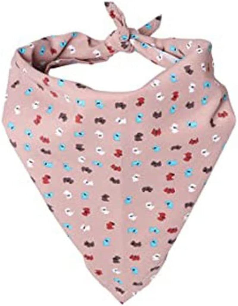 AQIYI Dog Bandana Soft Adjustable Boy Girl Dog Triangle Bibs Scarf Printed for Small Medium Pets (65 * 45 * 45Cm,Black) Animals & Pet Supplies > Pet Supplies > Dog Supplies > Dog Apparel AQIYI Pink 65*45*45cm