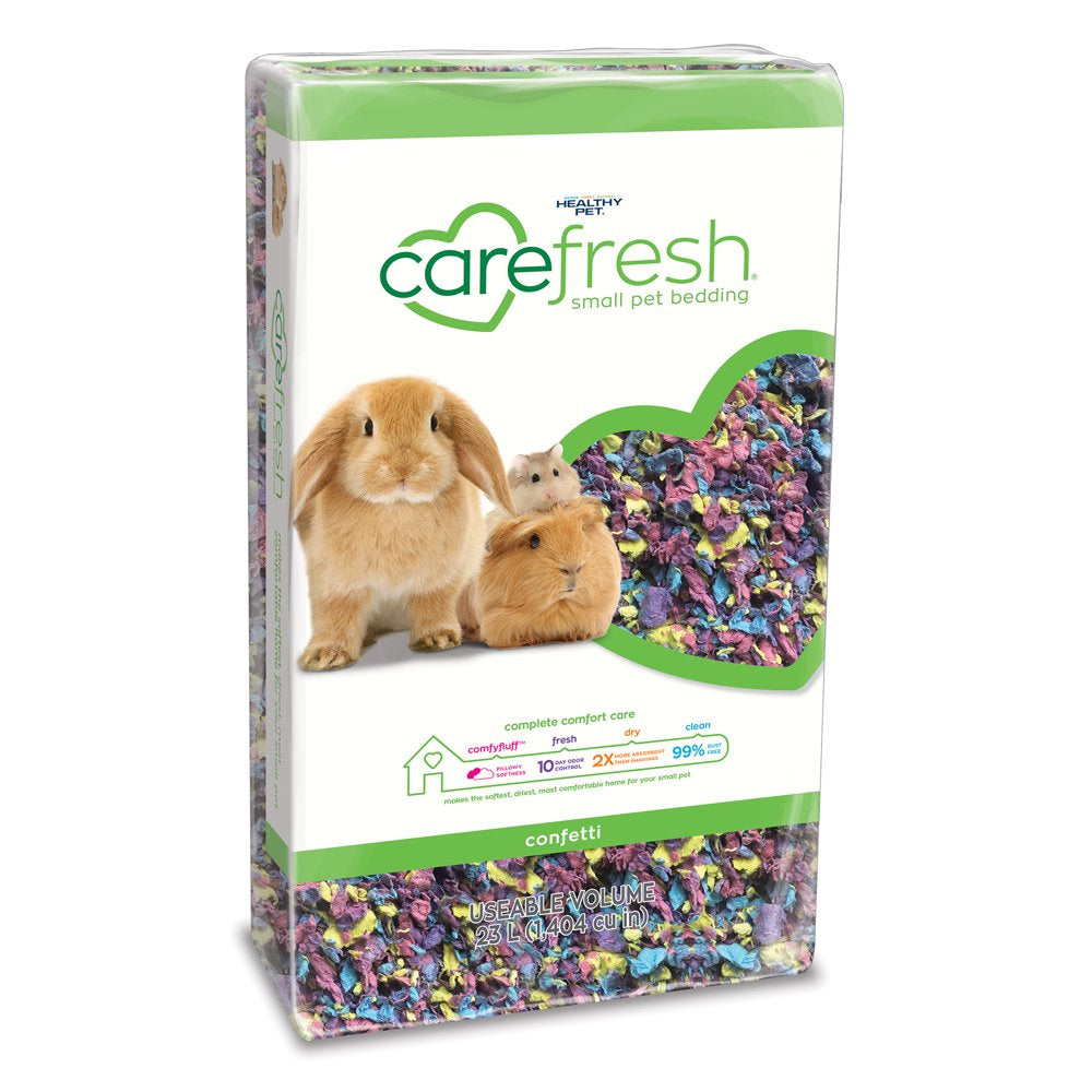 Carefresh Natural Soft Paper Fiber, Small Pet Bedding, Confetti, 23L Animals & Pet Supplies > Pet Supplies > Small Animal Supplies > Small Animal Bedding Healthy Pet   