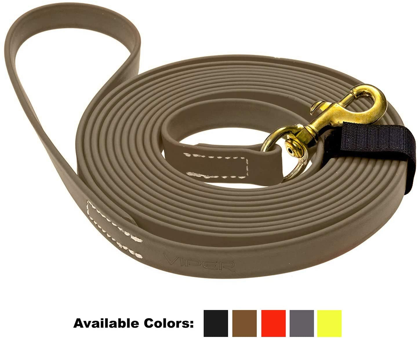 Viper - Biothane K9 Working Dog Leash Waterproof Lead for Tracking Training Schutzhund Odor-Proof Long Line with Solid Brass Snap for Puppy Medium and Large Dogs(Black: W: 1/2" | L: 4 Ft) Animals & Pet Supplies > Pet Supplies > Dog Supplies > Dog Apparel Dogline W: 3/4" | L: 20 ft Coyote Brown