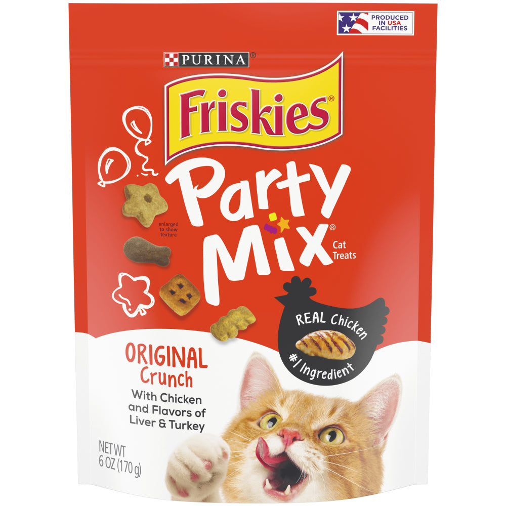 Friskies Cat Treats, Party Mix Original Crunch, 20 Oz. Canister Animals & Pet Supplies > Pet Supplies > Cat Supplies > Cat Treats Nestlé Purina PetCare Company 6 oz. 6